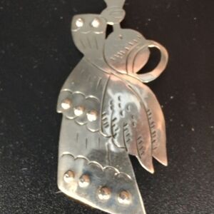 Vintage 925 sterling‎ silver angel pin